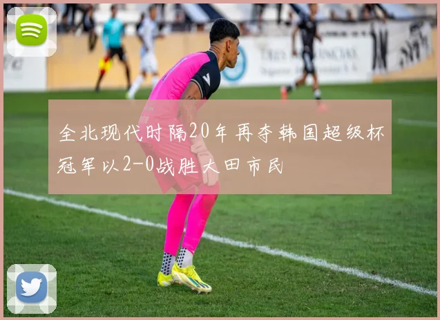 全北现代时隔20年再夺韩国超级杯冠军以2-0战胜大田市民