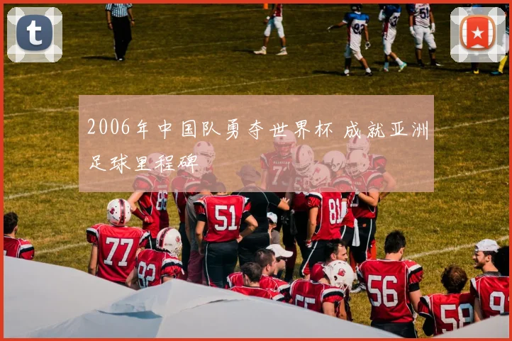 2006年中国队勇夺世界杯 成就亚洲足球里程碑