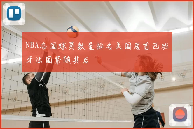 NBA各国球员数量排名美国居首西班牙法国紧随其后